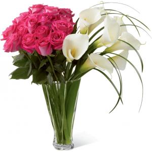 LX115 Bouquet Irresistible Luxury Rose & Calla Lily